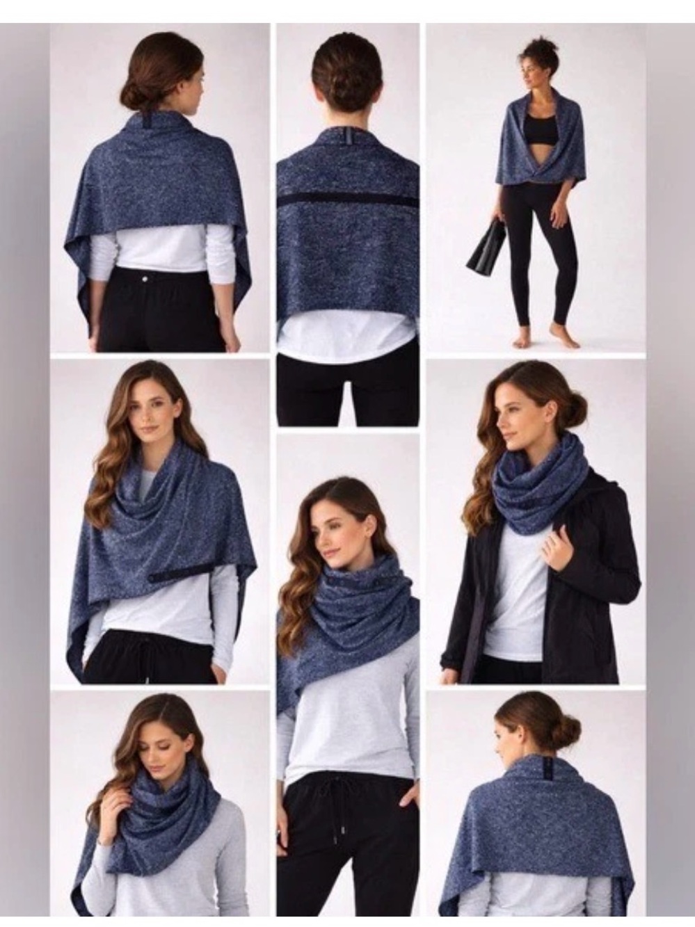 lululemon athletica Pink & White Striped scarf multi use